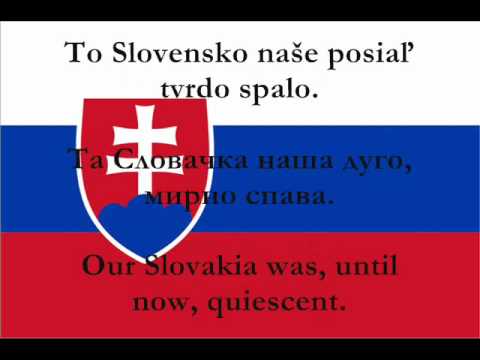 Nad Tatrou sa blýska - National Anthem of Slovakia with lyrics (Slovak, Serbian, English)