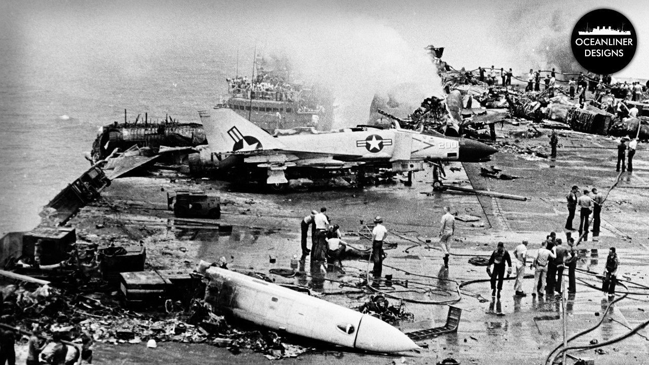 The Shocking Fire That Almost Destroyed a US Aircraft Carrier