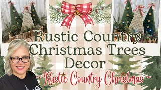 🎄 Rustic Country Christmas Trees Decor || Country Christmas 2023