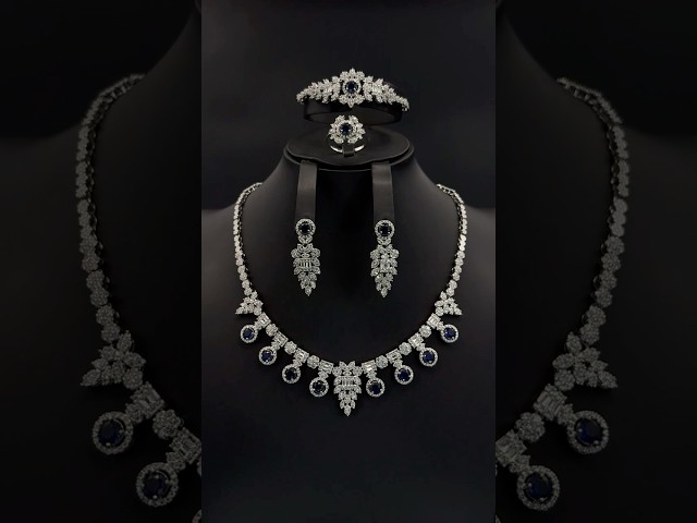 طقم زيركون فاخر بإصدار خاص دقة الماس 5 قطع بضمان على اللون GM-4067