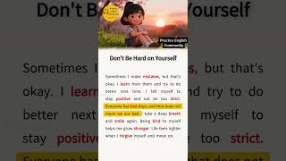English Listening Practice – Don't Be Hard On Yourself | Short English Story with Subtitles