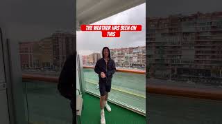 When you’ve been waiting all cruise for sail away… and the rain decides to join the party ☔🚢