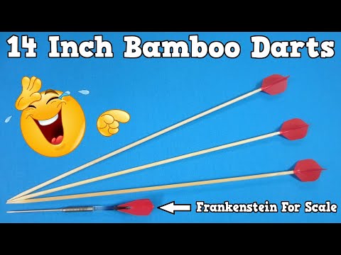14 Inch Long Bamboo Darts Review - 4 Grams!!!