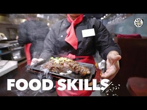 This Japanese Steakhouse Serves Up Sizzling Meat While You Stand | Food Skills