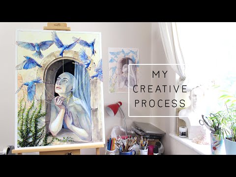 MY ENTIRE CREATIVE PROCESS : From Sketch to Full Painting