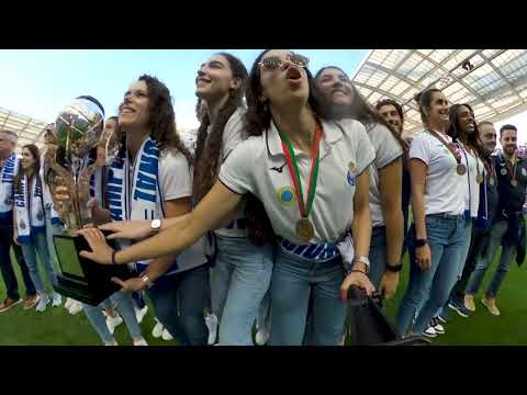 Volta de honra no Dragão 🏆 A festa das tricampeãs de Voleibol