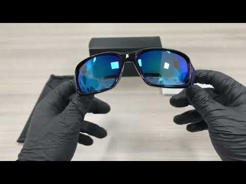 Oakley Straightlink OO9331 04 Sunglasses Polished Black/Sapphire Iridium Mirror