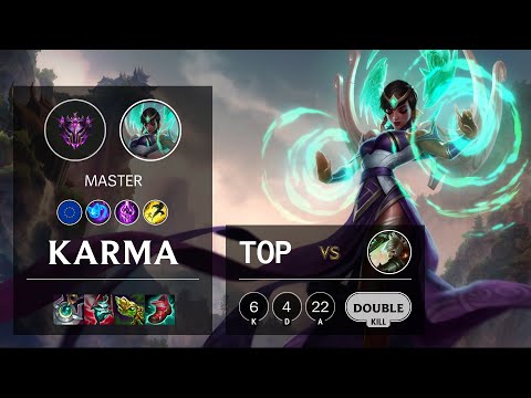 Karma Top vs Riven - EUW Master Patch 11.18
