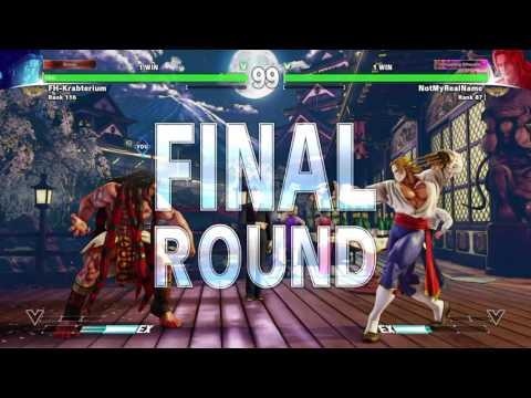 Street Fighter V NotMyRealName (Mordesai) ragequit