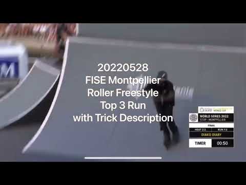 2022 FISE Montpellier - Roller Freestyle Park Worldcup Final top3 Run