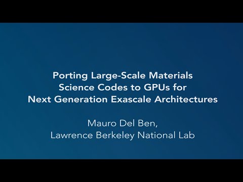 Porting Large Scale Materials Science Codes to GPUs for Next Generation Exascale Architectures