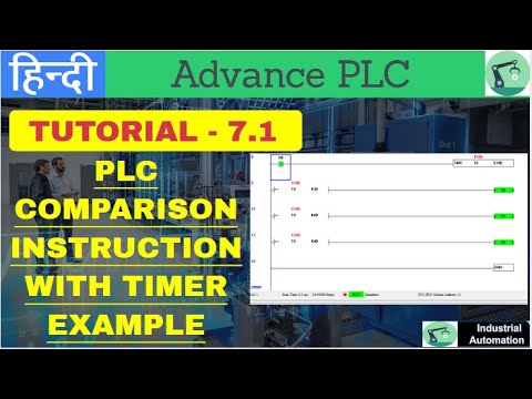 Tutorial- 7.1 || HOW TO USE COMPARISON INSTRUCTION WITH TIMER IN PLC || Advance PLC |