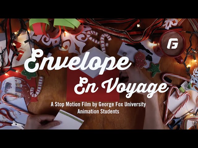 Watch video: Envelope En Voyage: A Stop Motion Christmas Card | George Fox University