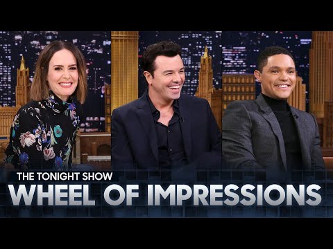 Wheel of Impressions with Trevor Noah, Sarah Paulson and Seth MacFarlane | The Tonight Show