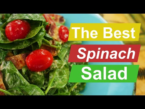 SPINACH SALAD WITH BLUE CHEESE DRESSING | SUPER HEALTHY AND DELICIOUS