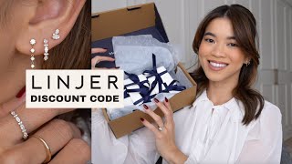 Linjer Jewelry Try On Haul and Discount Code | New lab diamond and 14k solid gold pieces!
