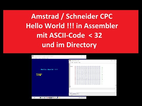 Amstrad CPC - Hello World in Assembler und im Directory