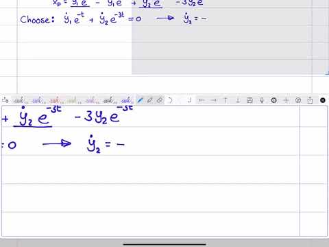 Mechanical Vibrations 24 - Second order inhomogeneous ODEs (Variation of Constants)
