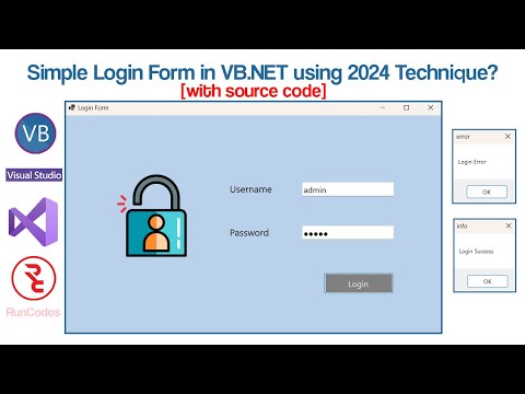 How to Create a Simple Login Form in VB.NET using Visual Studio 2022? [With Source Code]