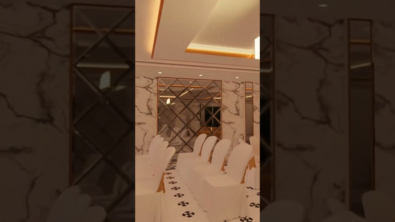 Exclusive banquet hall design 2024#interiordesign #architecture #ytshorts #banquethall #banquette