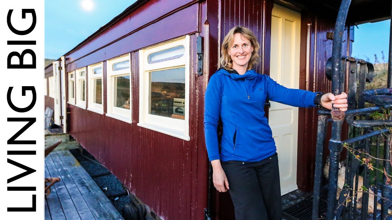 Watch video Old Railway Carriage Converted Into Stunning Off-Grid Home Now Old Railway Carriage Converted Into Stunning Off-Grid Home