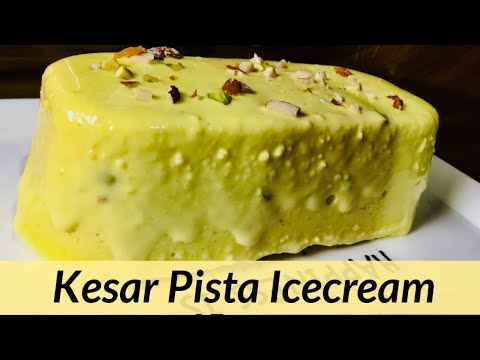 सिर्फ दूध से बनाए केसर पिस्ता आइसक्रीम | Kesar Pista Icecream Recipe | Natural Kesar Pista Icecream