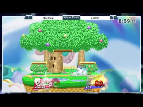 Smash 4: NHSSBV - Skarfelt (Fox) Vs MagiMagi (Mewtwo) - Winners Finals