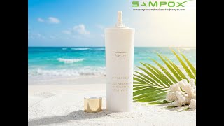 Matte White PE Oval Sunscreen Tube with Gold Cap 40g/30mm