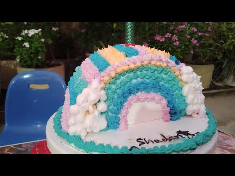 How To Make Rainbow Cake 🎂 | Sobia cooking experience