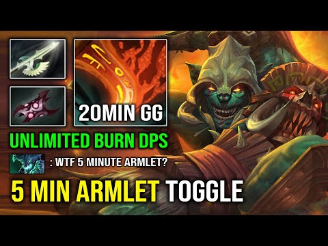 WTF 5Min Armlet Huskar Triple Gauntlet Started Item EZ 20Min GG Deleted Mid Dota 2