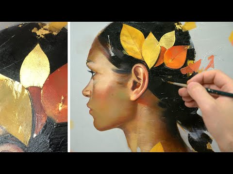 I Made Art With Real GOLD || OIL PAINTING PROCESS of "Anemoi"
