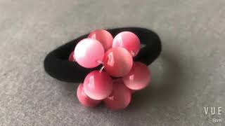 How To Use Beads Make Cute Hair Tie - Beginner Beading Tutorial