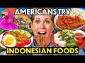 Americans Try Indonesian Food For The First Time! (Nasi Goreng, Mie Tek Tek, Gado-gado)