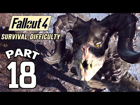 Fallout 4 Survival Difficulty SNIPER Walkthrough - Part 18 Killing Death Claws 1080p 60FPS