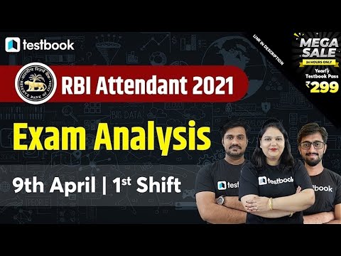RBI Office Attendant Analysis 2021 (9th April,1st Shift)  RBI Attendant Exam Review + Question Asked