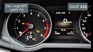 How To Fix EPC Light On Volkswagen VW / Audi And Save $$$