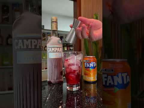 Receita Drink Campari com Fanta - Clica em Inscreva-se pra ajudar a gente 🍻 💚 #Shorts #drink