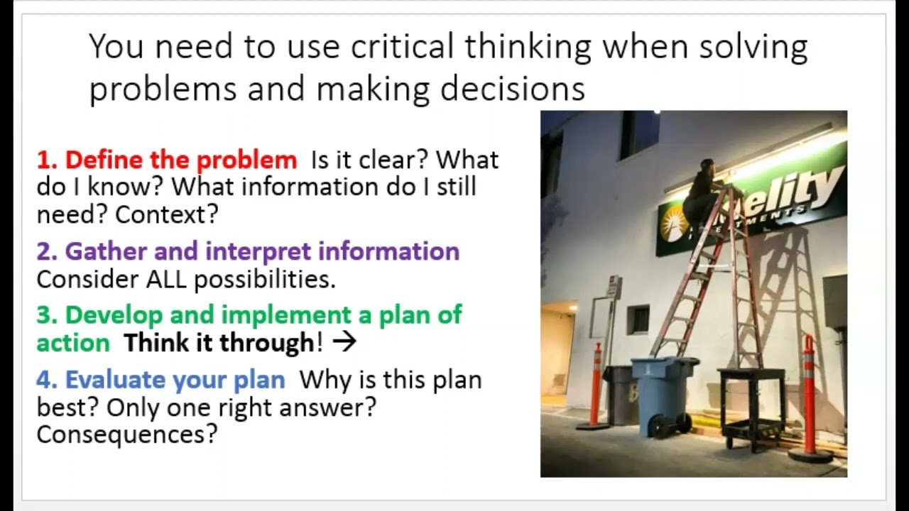 Critical Thinking and Problem Solving