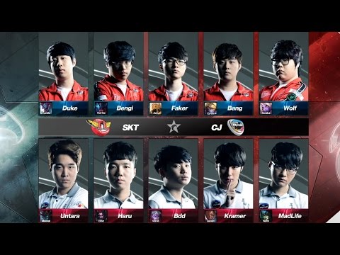 SKT vs CJ Game 1 Highlights - SK TELECOM T1 vs CJ ENTUS - LCK 2016 LOL Champions Korea Summer