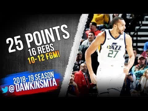 Rudy Gobert Full Highlights 2018.12.29 vs Knicks - 25 Pts, 16 Rebs in 3 Quarters! FreeDawkins