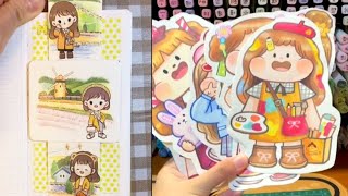 How to draw & decorate Bullet Journal with washi tape and sticker tutorial. #bulletjournal