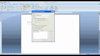How to create drop downs in Mircosoft Office Word 2007