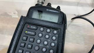 The Bearcat 2500XLT continuous coverage police scanner from 1993.