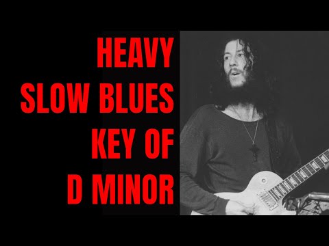 Heavy Slow D Minor Blues Jam | Guitar Backing Track (D Minor)