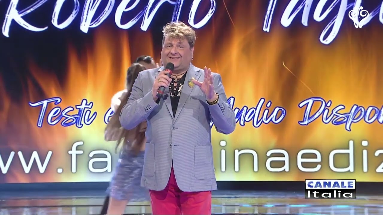 Roberto Tagliani - TI CERCO ANCORA (beguine) Canale Italia SPECIALE FARFALLINA in TV