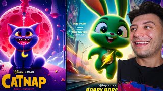 CRAFTY CORN, DOGDAY, CATNAP, & BUBBA BUBBAPHANT IN AI DISNEY PIXAR MOVIE POSTERS?! (FAVOURITE DRINK)