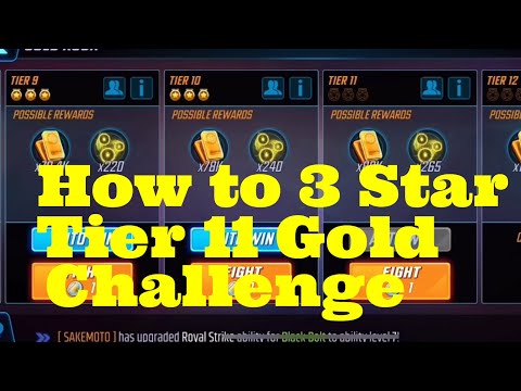 How to Three Star Gold Rush Tier 11 - City Challenge - Marvel Strike Force - Free to Play