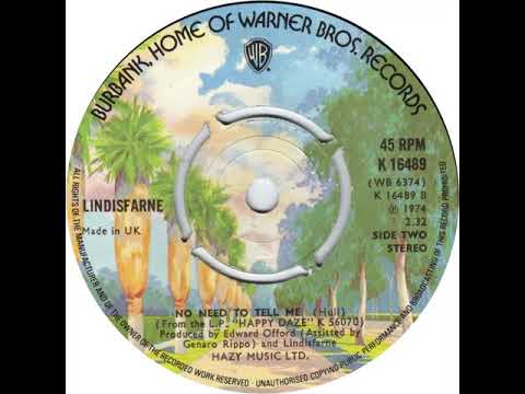 No Need to Tell Me - Lindisfarne