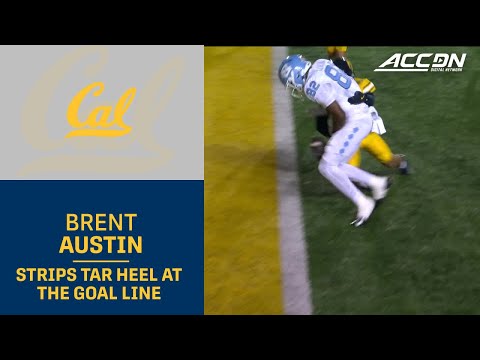Cal's Brent "Paco" Austin Strips Nathan Leacock At The Goal Line