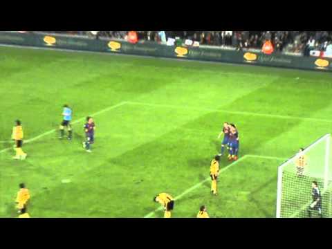 FC Barcelona - Real Saragossa david villa goal